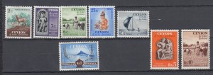 J48625 J L,Stamps 1954 ceylon set mh part set #319-22,324,326-8 high value