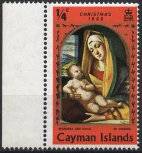 Cayman Islands 244 (mnh, pencil mark on back) ¼c Madonna by Vivarini (1969)