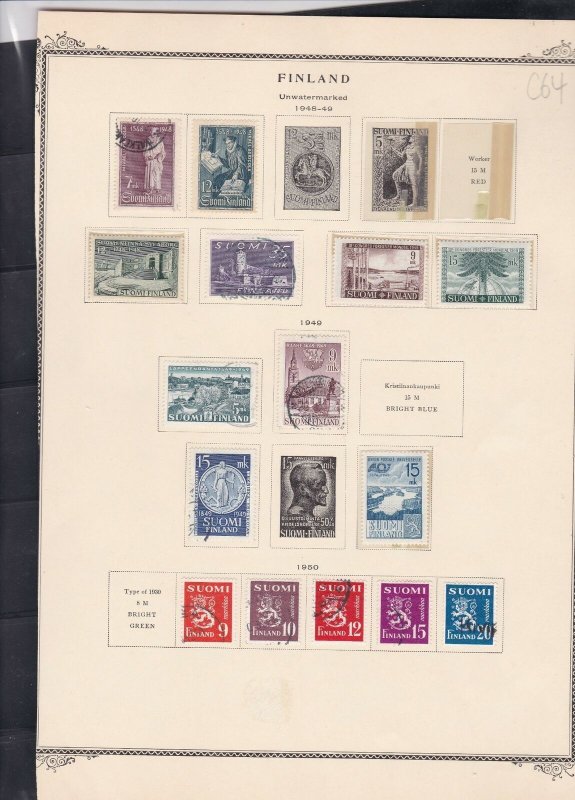 finland 1948-50 stamps page ref 18079