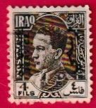 IRAQ SCOTT#O75 1934 4f KING GHAZI I - USED