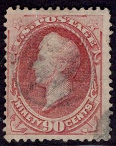 US Stamp #191 90c Carmine Perry USED SCV $350