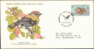 Guernsey, Worldwide First Day Cover, Birds