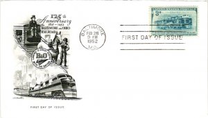 #1006 B&O Railroad  – Artmaster Cachet 