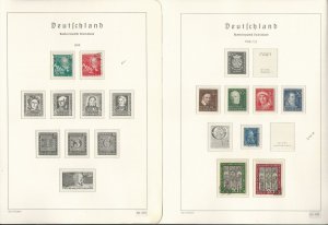 Germany Stamp Collection on 2 Hingless Lighthouse Pages, 1949-1951, JFZ