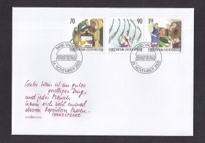 Liechtenstein   #1262-1264 FDC 2003 viticulture  November-January .  winegrowing