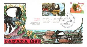 #CN9 Canada 1993 Duck Milford FDC