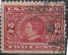 US 370 (used) 2¢ William Seward, carmine (1909)