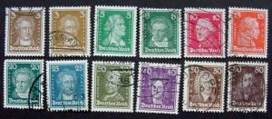 Germany, Scott 351-362, Used, complete set
