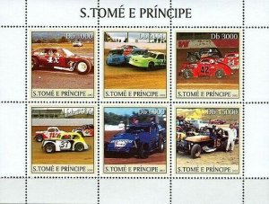 S. TOME & PRINCIPE 2003 - Stock Cars 6v. Scott Code: 1547