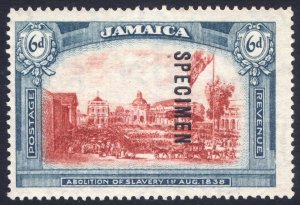 Jamaica 1921 6d Abolition Of Slavery Wmk Script Scott(note) SG 91s MLH Cat $875