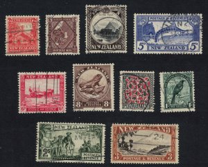 New Zealand Kiwi Parson Birds Fish Tuatara Captain Cook Definitives 10v 1936