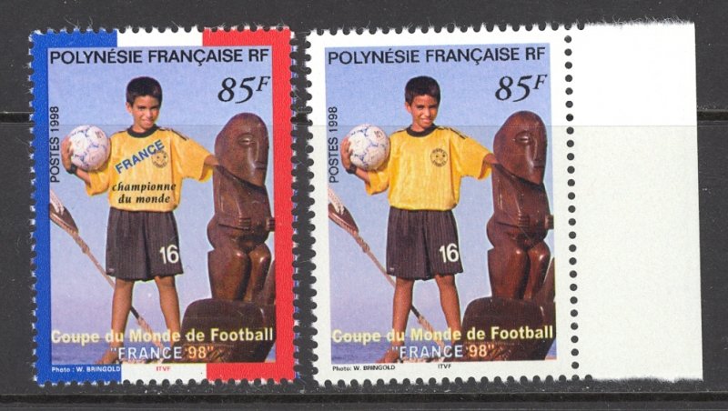 French Polynesia Sc# 736 (742) MNH 1998 85fr 1998 World Cup Soccer Championships