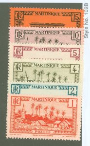Martinique #133-4/136-9 Unused Multiple