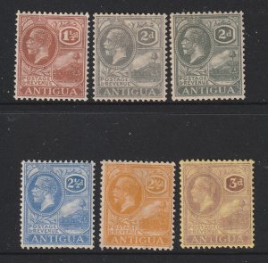 Antigua x 6 MH KGV low value deffs