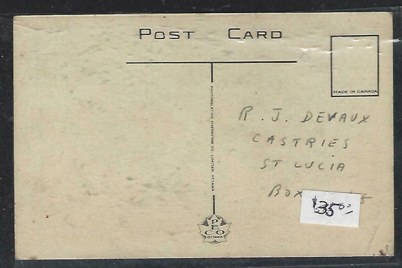 ST LUCIA   (P2808BB)  1948      KGVI   1D  ON PPC  LOCAL 