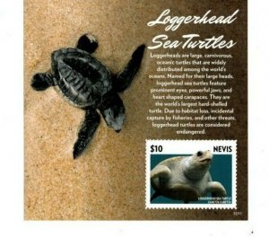 Nevis - 2015 - Sea Turtles - Souvenir Sheet  - MNH