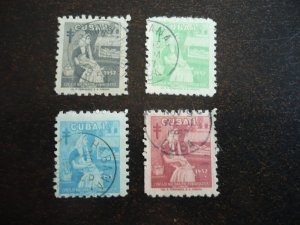 Stamps - Cuba - Scott# RA35-RA38 - Used Set of 4 Stamps