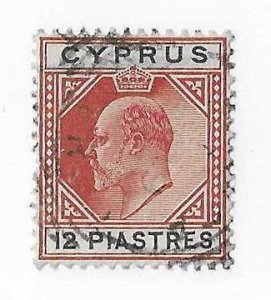 Cyprus Sc #45  12 piastres used VF