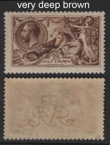 GB 1915 2/6d very deep brown sg408var Spec N64(11) very fine mint, RPS cert,