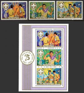 AITUTAKI SC#280-282 Scouting Year Set and Souvenir Sheet (1983) MNH