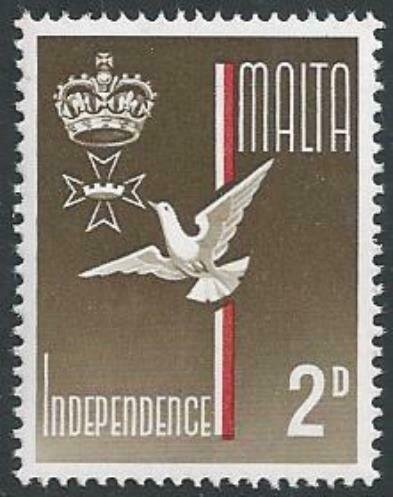 1964 Independence. 2d MISSING GOLD. SG 321a.