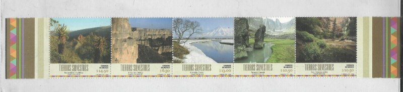 MEXICO 2009 WILD TERRITORIES OF THE WORLD LANDSCAPES MOUNTAINS NATURE ROW MNH