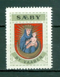 Denmark. Poster Stamp 1940/42. Mnh. Town: Saeby. Coats Of Arms. Madonna, Child.