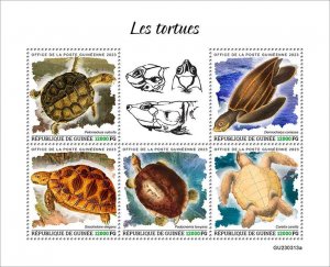 GUINEA - 2023 - Turtles - Perf 5v Sheet - Mint Never Hinged