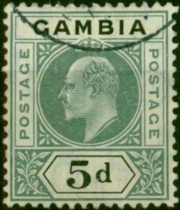 Gambia 1905 5d Grey & Black SG63 Fine Used