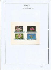 STAFFA - 1982 - Flowers - Sheet - Mint Light Hinged - Private Issue