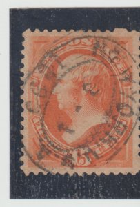 U.S. Scott #189 Used Jumbo Margins New York SON  Fancy Cancel 15c Webster, XF