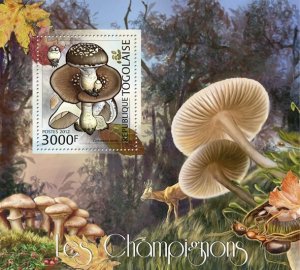 TOGO - 2012 - Mushrooms - Perf Souv Sheet - Mint Never Hinged