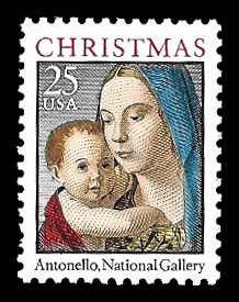 PCBstamps   US #2514 25c Christmas, Madonna & Child, MNH, (8)