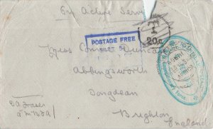 South West Africa 1915 WWI HOSPITAL SHIP EBANI SAEF Cancelled Postage Due Cover