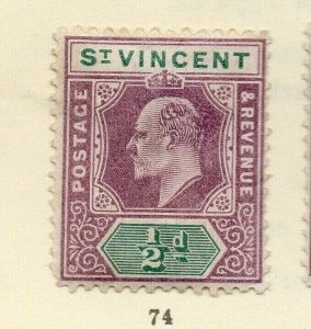 St Vincent 1903 Early Issue Fine Mint Hinged 1/2d. NW-151499