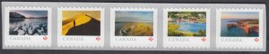 Canada - #3211a From Far and Wide, Coil Strip Of Five From Quarterly Pack - MNH