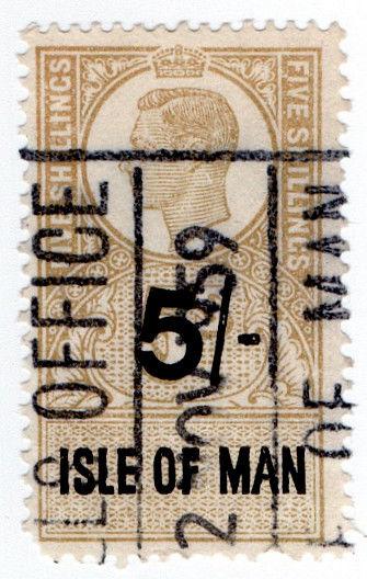 (I.B) George VI Revenue : Isle of Man 5/-