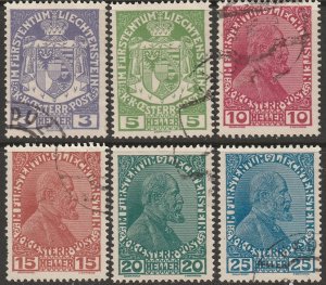 Liechenstein 4-9 set used