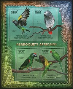 Parrots of Africa Stamp Poicephalus Meyeri Psittacula Krameri S/S MNH #3667-3670