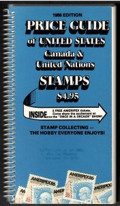 Price Guide of US , Canada & UN Stamps - 1986 Edition by Brookman Stamp Company