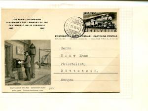 Switzerland  1947 Railway Centennial 5  post cards VF