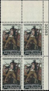 Scott # 1361 1968 6c multi  Lt. Grosvenor & P. Salem ; TAGGED Plate Block - U...