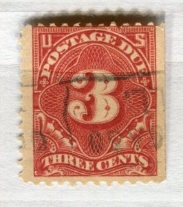 USA; 1890s early classic Postage Due fine used shade of 3c. value