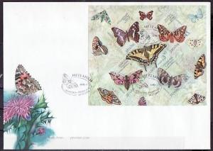 Ukraine, Scott cat. 538. Butterflies sheet on a First day cover.