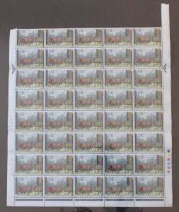 SG W121f 1967 1/6 British Paintings with Extra Window Flaw Block of 40 U/M