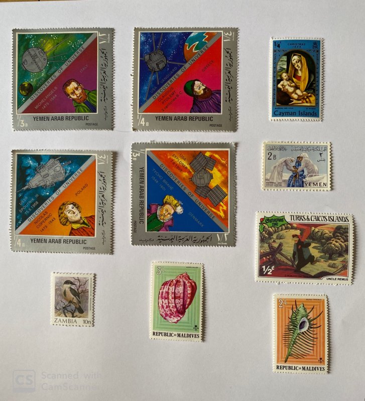 LOT OF 10 STAMPS, MNH , DIFFERENT COUNTRIES, & TOPICS
