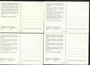Sweden #1585 - 1588 set of 4 Stockholma '86 FDCs on post cards
