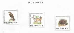 MOLDOVA - 1995 - Year of Nature Protection - Perf 3v Set - M L H