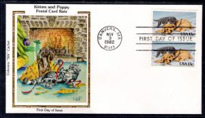 US 2015 Kitten and Puppy Colorano U/A FDC