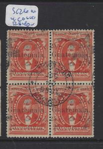 GUATEMALA (PP2208B)   25C SURCH SG 26 BL OF 4  CDS  VFU